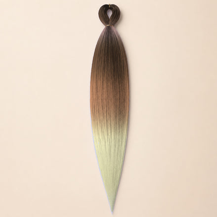 Easy Braid invlechthaar bruin groen ombre 3-124 - De HaarBoetiek