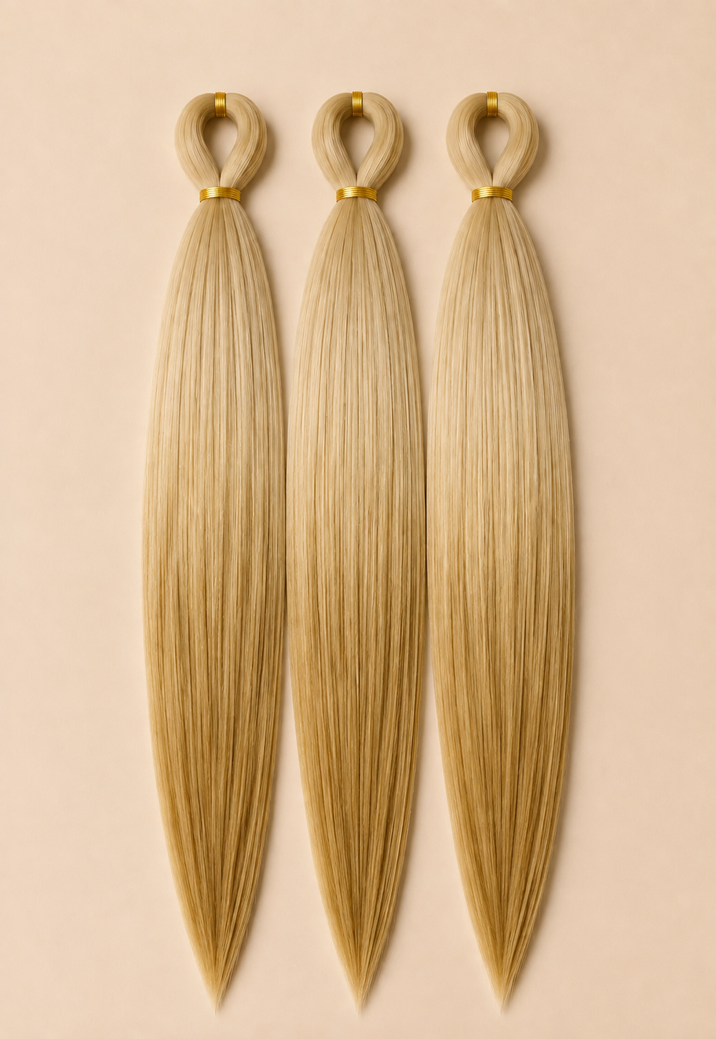 Champagneblond naar goudblond BT613 27 3-in-1 kanekalon invlechthaar van 75 cm met drie pre-stretched bundels