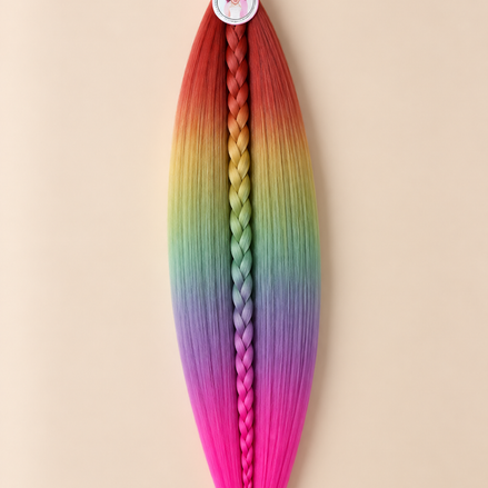 Easy Braid invlechthaar 4-12 rood geel mint hot plum ombre
