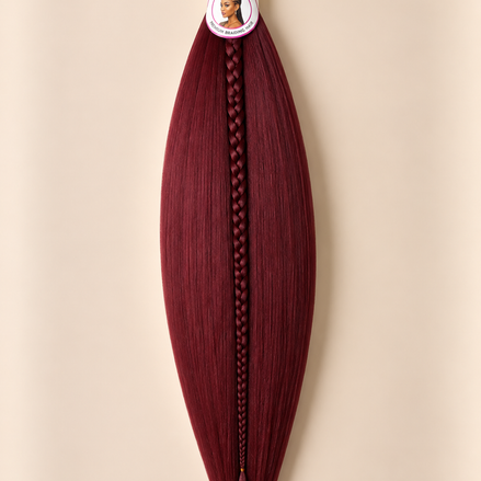 Easy Braid invlechthaar wijnrood bordeaux kleur 530 70 cm