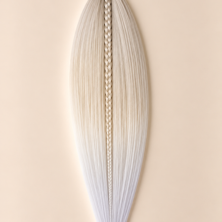 Easy Braid invlechthaar asblond zilver wit ombre - De HaarBoetiek