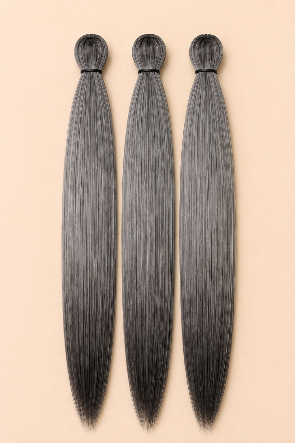 Easy Braid 3-in-1 B44 grijs zwart ombre invlechthaar 75 cm