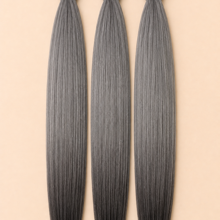 Easy Braid 3-in-1 B44 grijs zwart ombre invlechthaar 75 cm