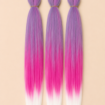 Easy Braid 3-in-1 Beach Paradise paars roze wit 65 cm - De HaarBoetiek
