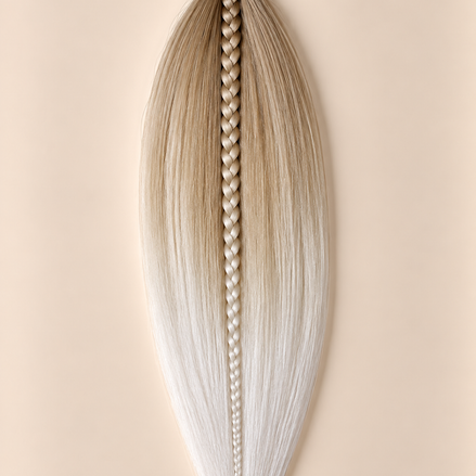 Easy Braid invlechthaar beige blond platinum wit ombre - De HaarBoetiek