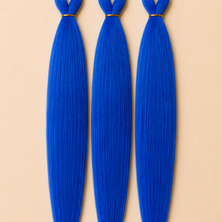 Blauw Easy Braid 3-in-1 kanekalon invlechthaar 65 cm