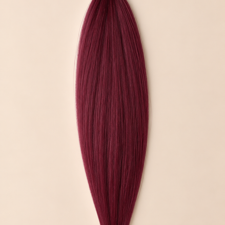 Easy Braid invlechthaar bordeaux burgundy donkerrood - De HaarBoetiek