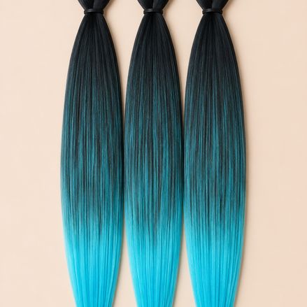 RastAfri Easy Braid 3-in-1 BT1B Aqua zwart blauw aqua invlechthaar