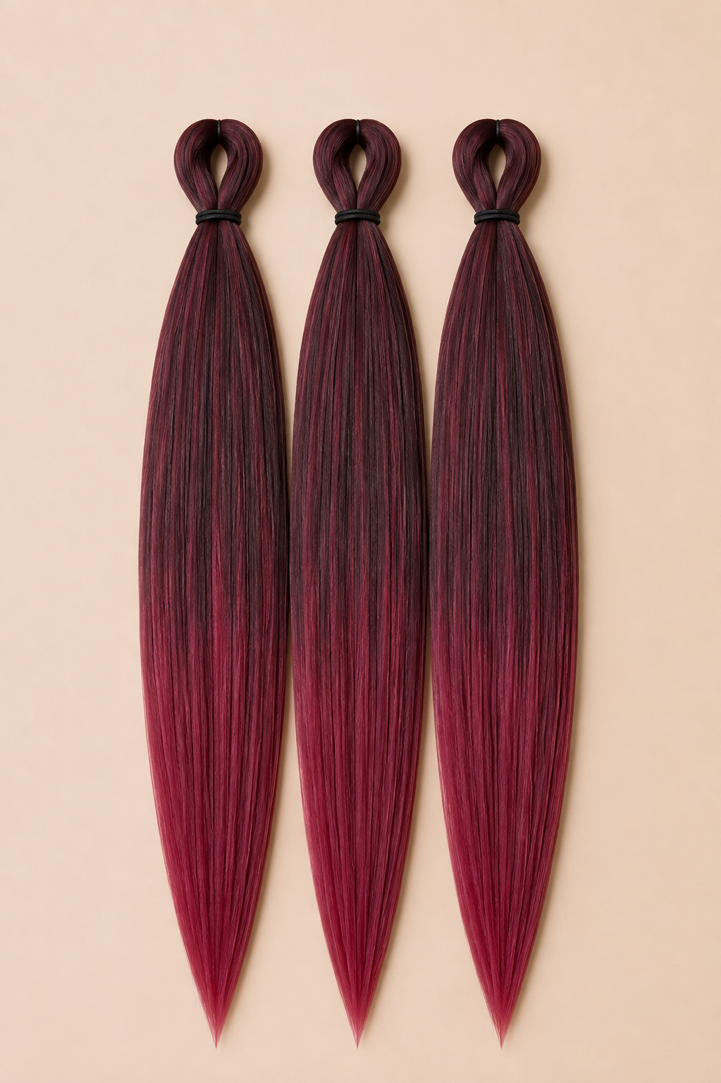 RastAfri Easy Braid 3-in-1 BT1B/BG burgundy wijnrood invlechthaar