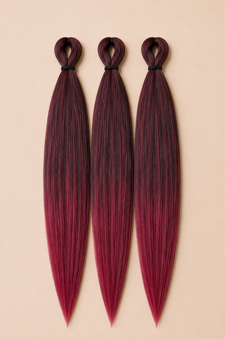 RastAfri Easy Braid 3-in-1 BT1B/BG burgundy wijnrood invlechthaar