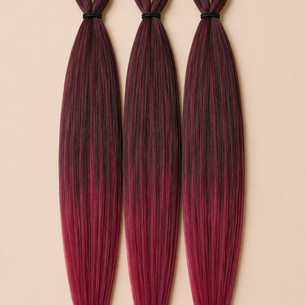 RastAfri Easy Braid 3-in-1 BT1B/BG burgundy wijnrood invlechthaar