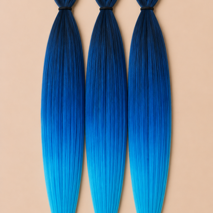 BraidOrDie Deluxe Easy Braid 3-in-1 BT1B Blue Light Blue blauw lichtblauw invlechthaar