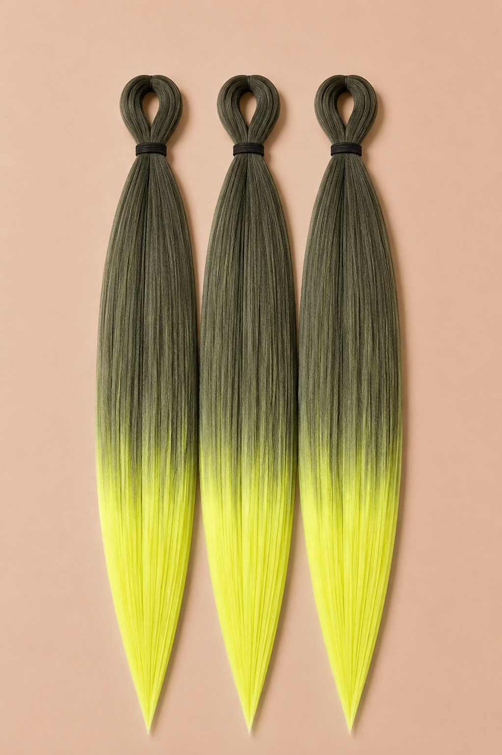 RastAfri Easy Braid 3-in-1 BT1B Neon olijfgroen neon geelgroen invlechthaar