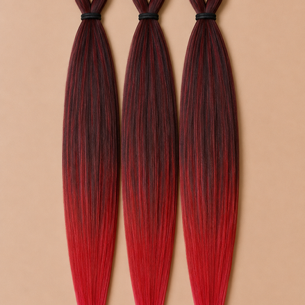RastAfri Easy Braid 3-in-1 BT1B Salmon rood zalmroze ombre invlechthaar