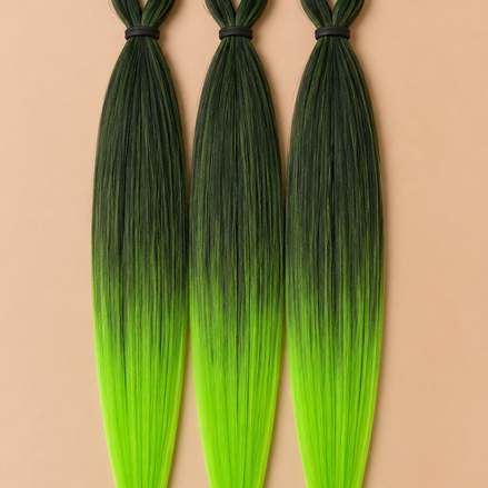 RastAfri Easy Braid 3-in-1 BT1B Tropical Cr groen neon groen ombre invlechthaar