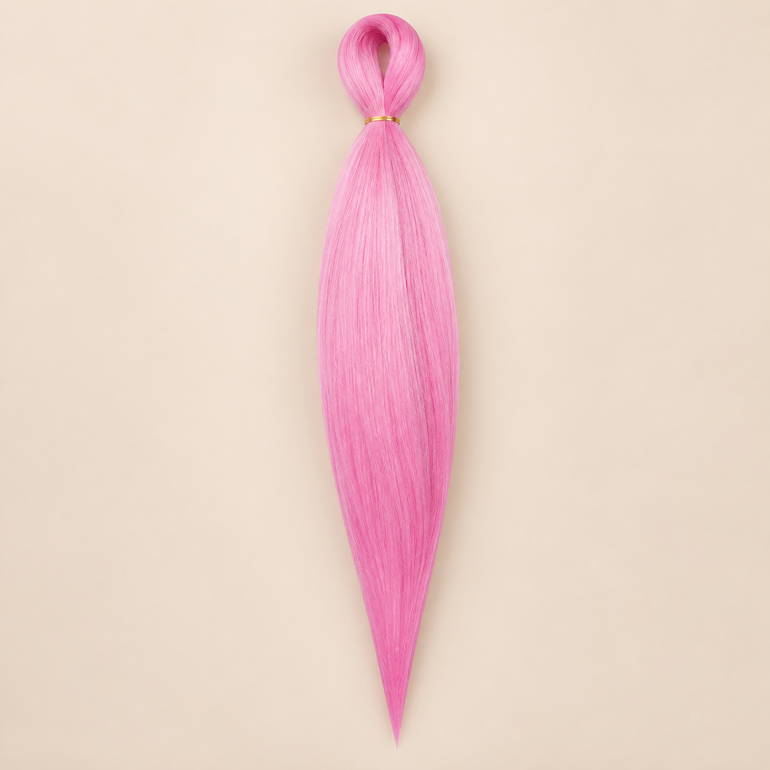Easy Braid kanekalon vlechthaar DA-1 in helder roze op lichtbeige achtergrond
