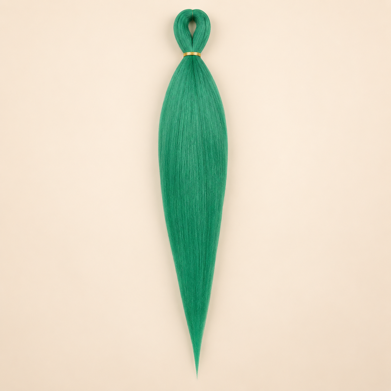 Easy Braid kanekalon vlechthaar DA-4 in teal groen op lichtbeige achtergrond