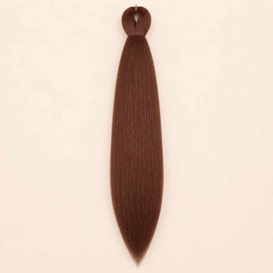 Easy Braid kanekalon vlechthaar Espresso in diep donkerbruin op lichtbeige achtergrond