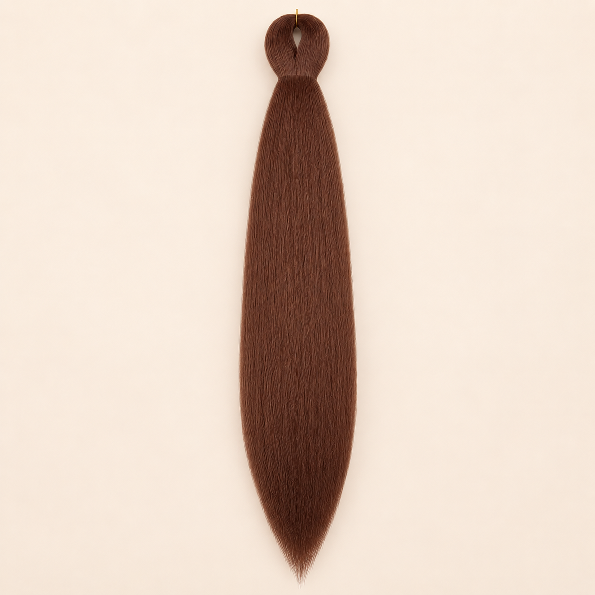 Easy Braid kanekalon vlechthaar Espresso in diep donkerbruin op lichtbeige achtergrond