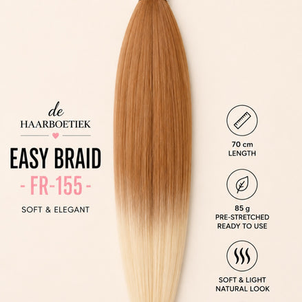 Easy Braid kanekalon vlechthaar FR-155 bruin blond ombre 70 cm - De HaarBoetiek