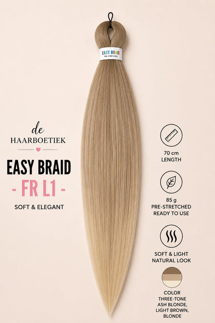 Easy Braid Premium FR L1 asblond lichtbruin blond invlechthaar 70 cm