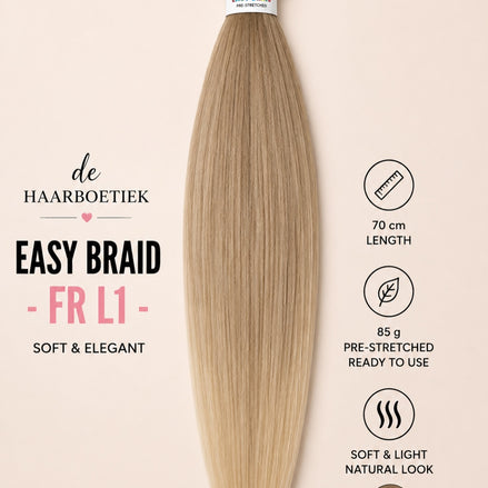 Easy Braid Premium FR L1 asblond lichtbruin blond invlechthaar 70 cm