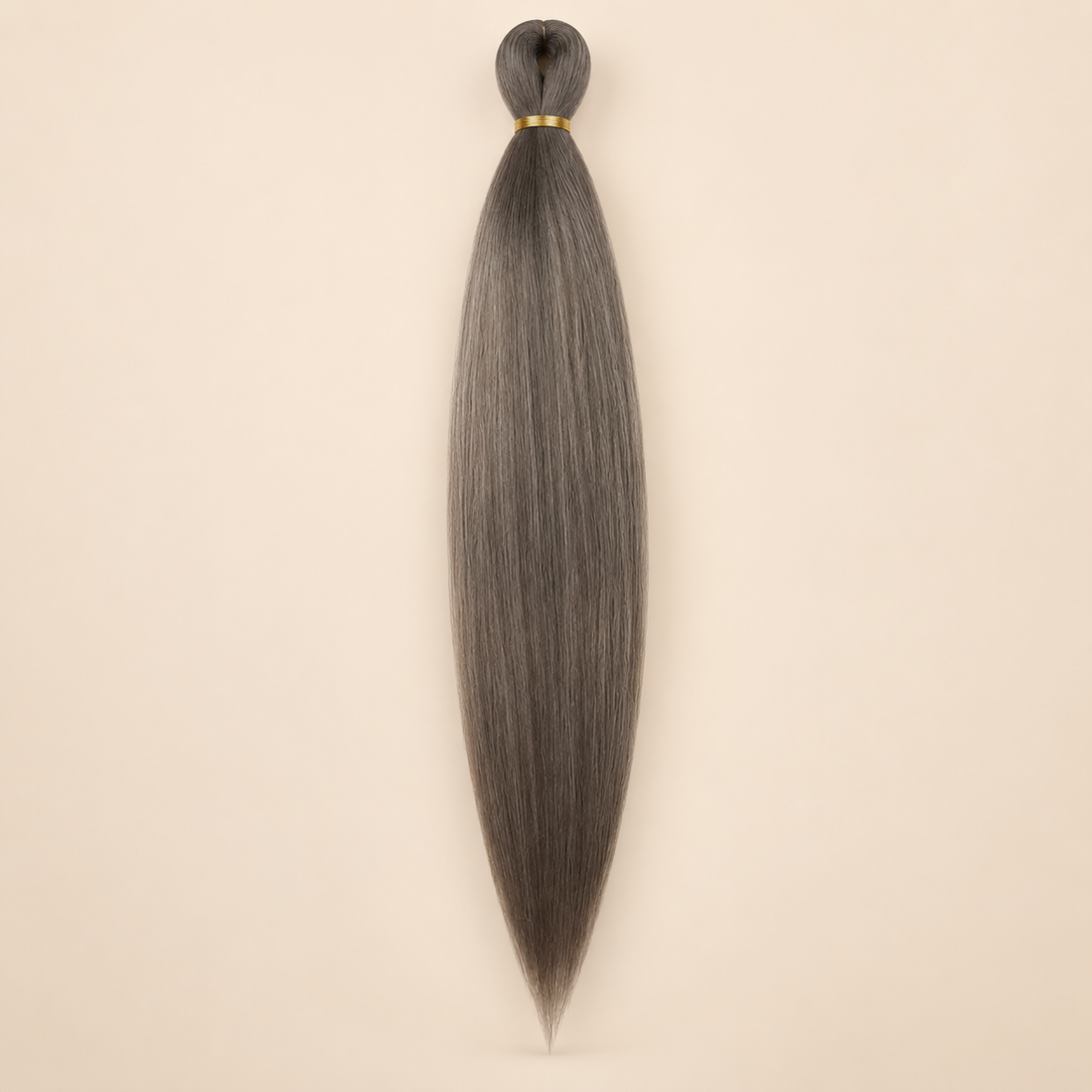 Easy Braid kanekalon vlechthaar FR L10 in donker asbruin op lichtbeige achtergrond