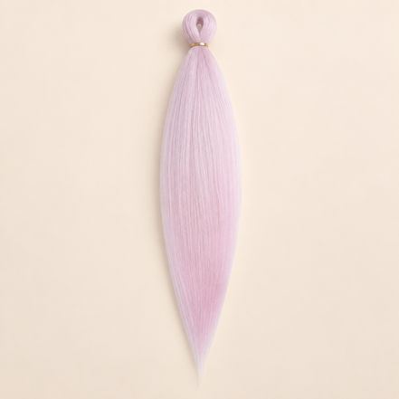 Easy Braid kanekalon vlechthaar FR L12 in pastel lila op lichtbeige achtergrond