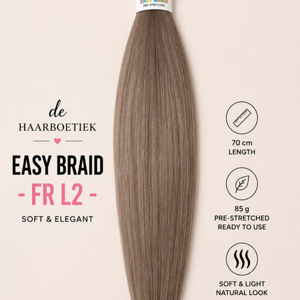 Easy Braid Premium FR L2 asblond lichtbruin bruin invlechthaar 70 cm