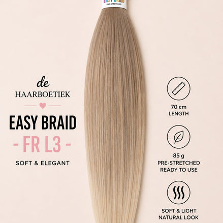 Easy Braid Premium FR L3 asbruin licht asbruin asblond invlechthaar 70 cm