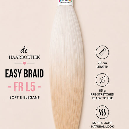 Easy Braid Premium FR L5 witblond naar blond invlechthaar 70 cm - De HaarBoetiek