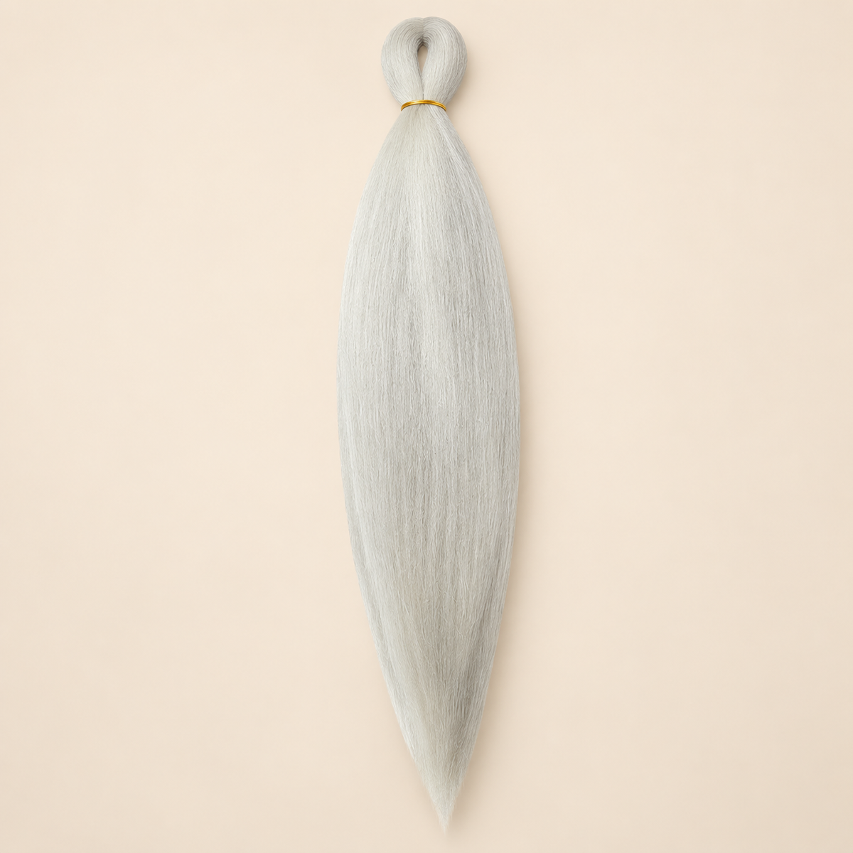 Easy Braid kanekalon vlechthaar FR L6 in zilverwit op lichtbeige achtergrond