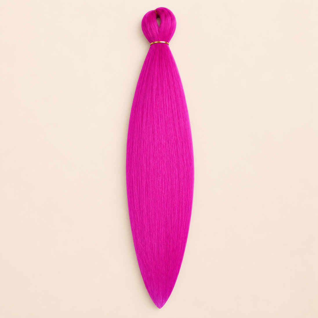 Easy Braid kanekalon vlechthaar Fuchsia in fel fuchsia roze op lichtbeige achtergrond