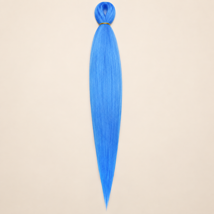 Easy Braid helderblauw kanekalon vlechthaar 70 cm