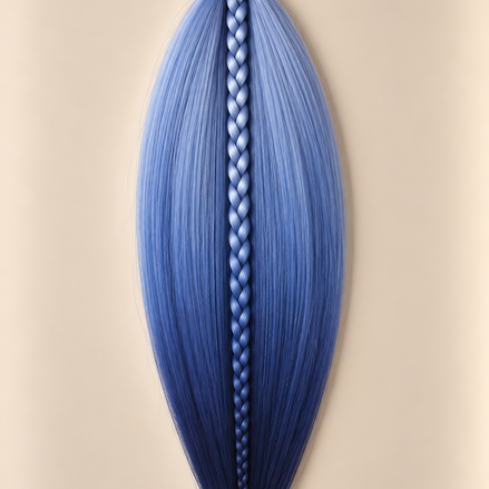 Easy Braid invlechthaar ijsblauw donkerblauw ombre - De HaarBoetiek