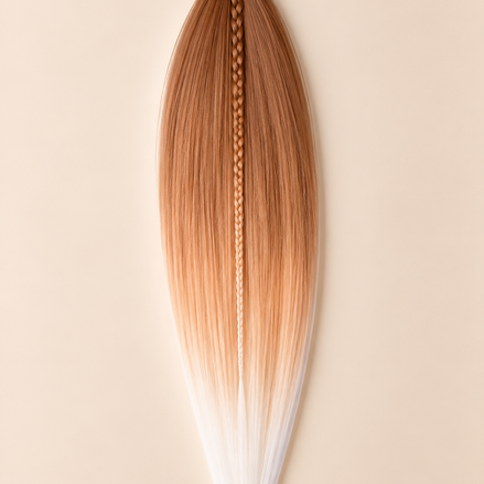 Easy Braid invlechthaar karamel bruin wit ombre - De HaarBoetiek