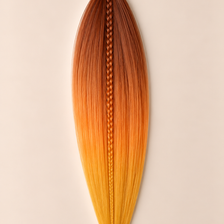 Easy Braid invlechthaar koper oranje goud ombre - De HaarBoetiek