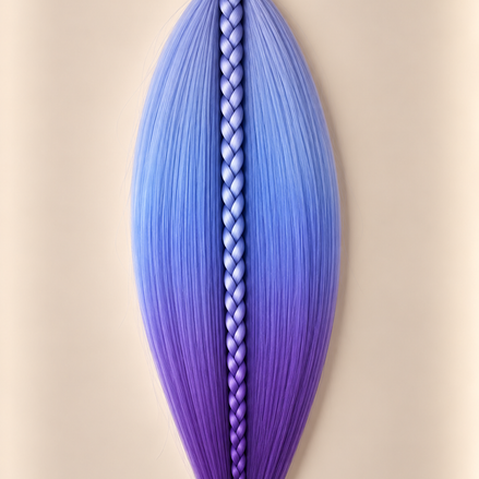 Easy Braid invlechthaar lavendel blauw paars ombre - De HaarBoetiek