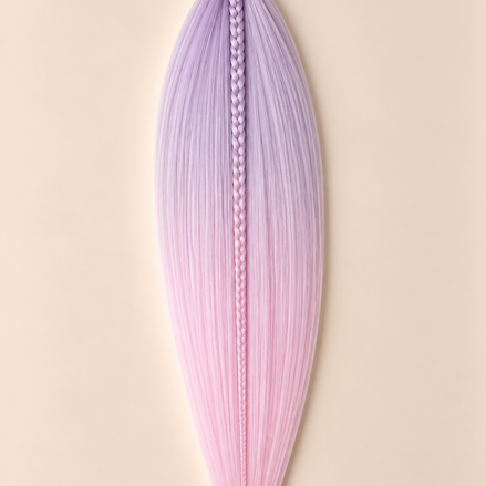 Easy Braid invlechthaar lila lavendel roze ombre - De HaarBoetiek