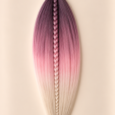 Easy Braid invlechthaar mauve paars roze platinum ombre - De HaarBoetiek