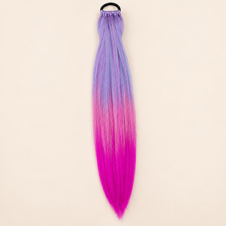 Easy Braid Ponytail 3-15 lavendel violet fuchsia ombre 70 cm