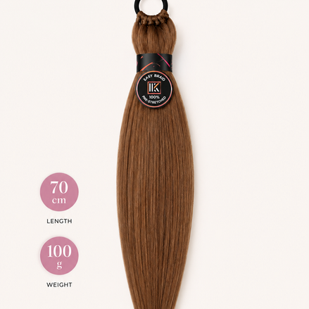 Easy Braid Ponytail M15 bruin 70 cm 100 g - De HaarBoetiek