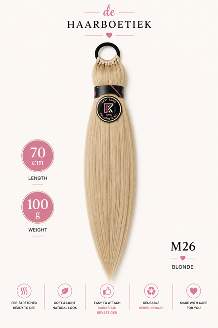 Easy Braid Ponytail M26 Blonde 70 cm - De HaarBoetiek