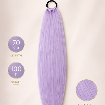 Easy Braid Ponytail Purple 70 cm 100 g - De HaarBoetiek