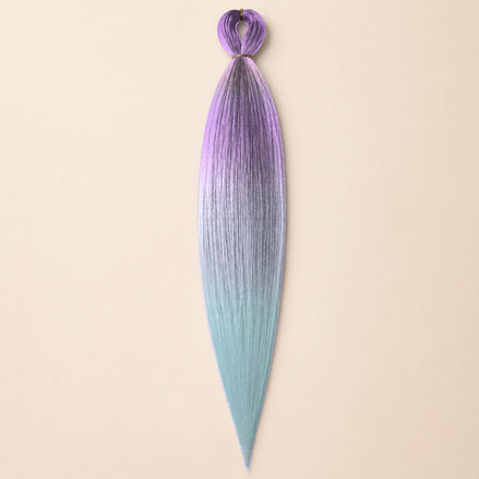 Easy Braid invlechthaar paars lila mint ombre - De HaarBoetiek