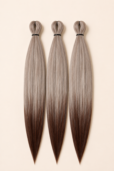 RastAfri Easy Braid 3-in-1 Snow Toffee bruin grijs ombre invlechthaar