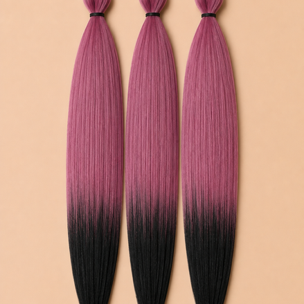 Easy Braid 3-in-1 wijnrood zwart ombre kanekalon invlechthaar 75 cm