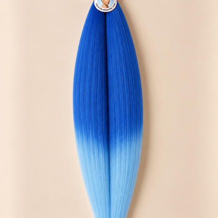 Easy Braid X-Smart invlechthaar blauw lichtblauw ombre 44 70 cm