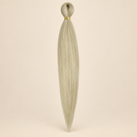 Easy Braid zilverwit M26 kanekalon vlechthaar 70 cm