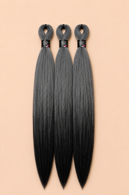 Easy Braids Blackearth zwart grijs ombre set van 3 - De HaarBoetiek